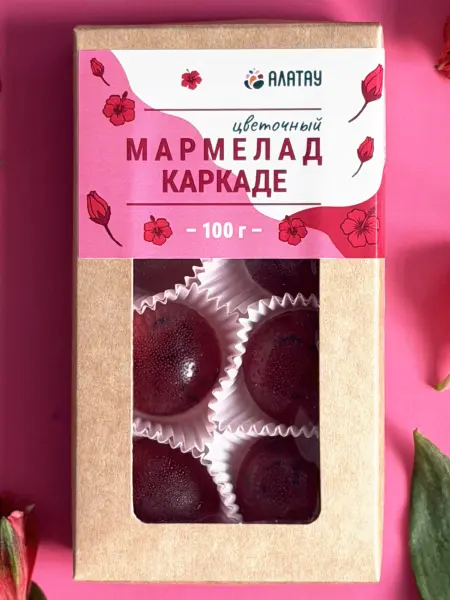Мармелад цветочный Каркаде в крафтовой упаковке 100 г Мармелад цветочный Каркаде в крафтовой упаковке 100 г